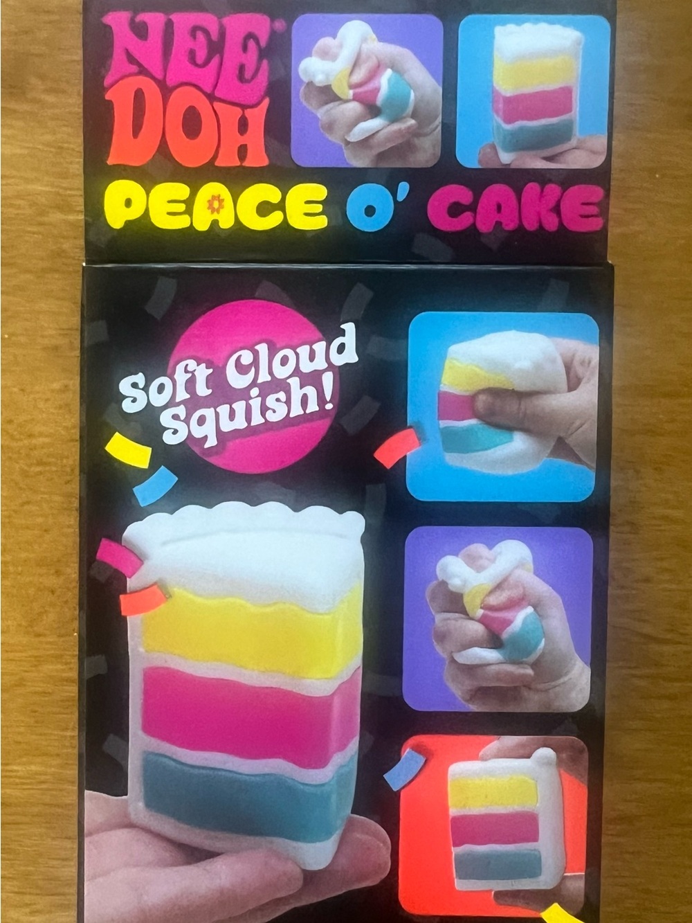 Authentic NeeDoh Peace O’ Cake Soft Cloud Squish Sensory Fidget Toy NEW RARE - Picture 3 of 3